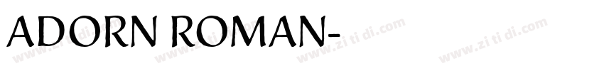 ADORN ROMAN字体转换